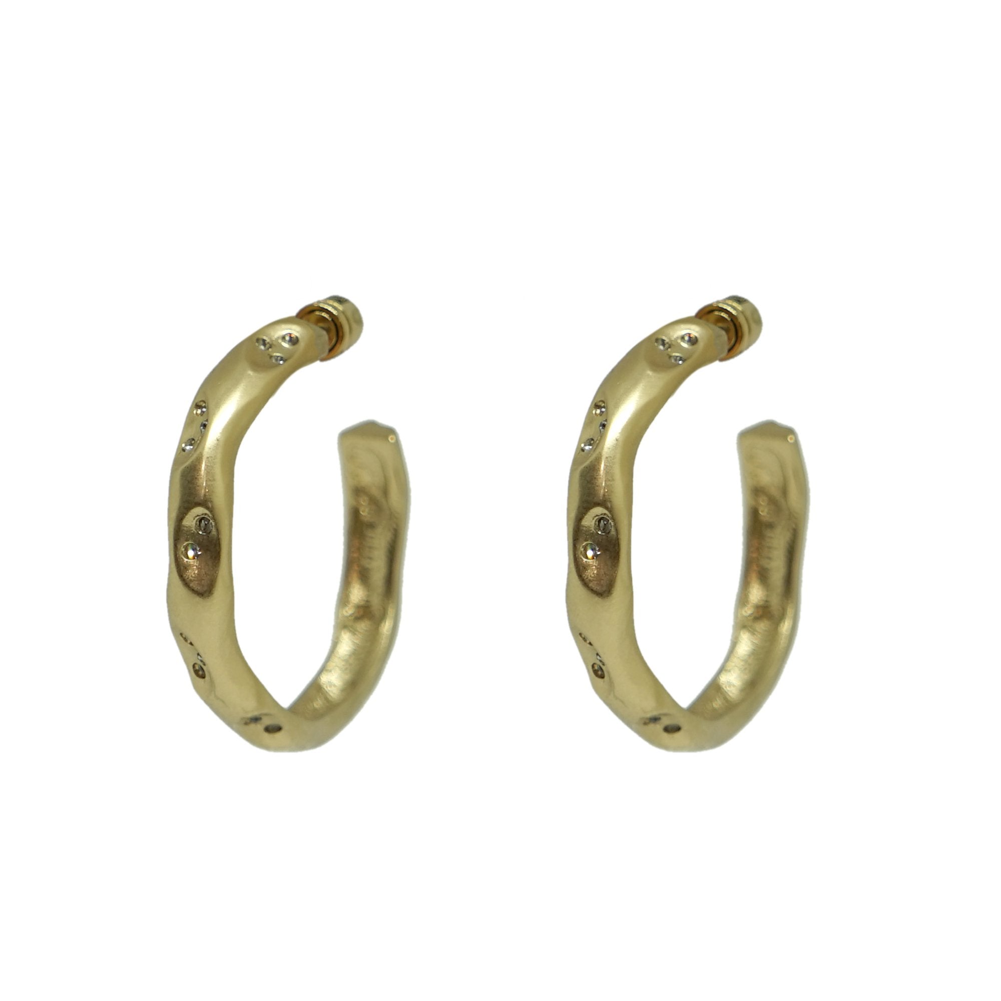 Gold Thin 1.5" Impression Hoops