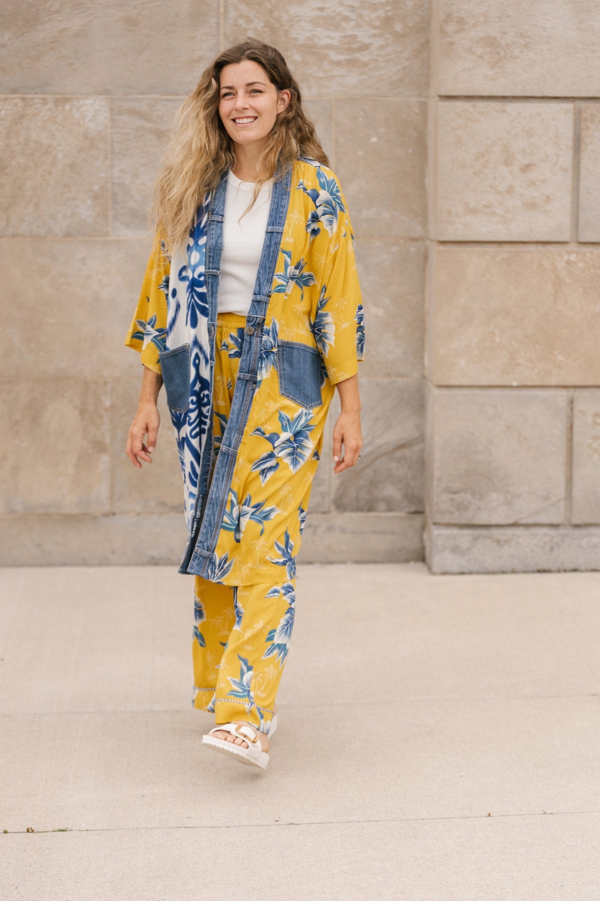 Janis Cardigan - Yellow Palm Mix
