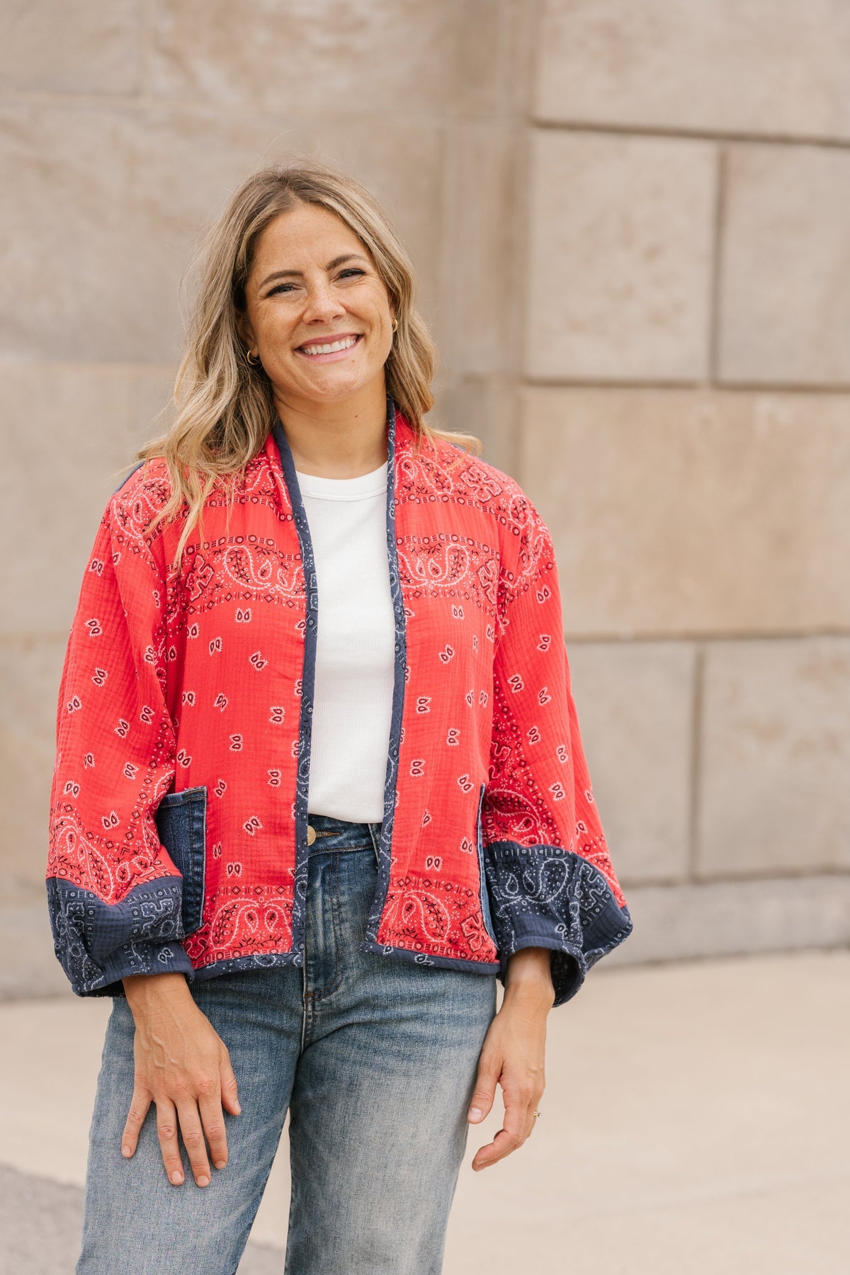 Bandana Mix Cardigan