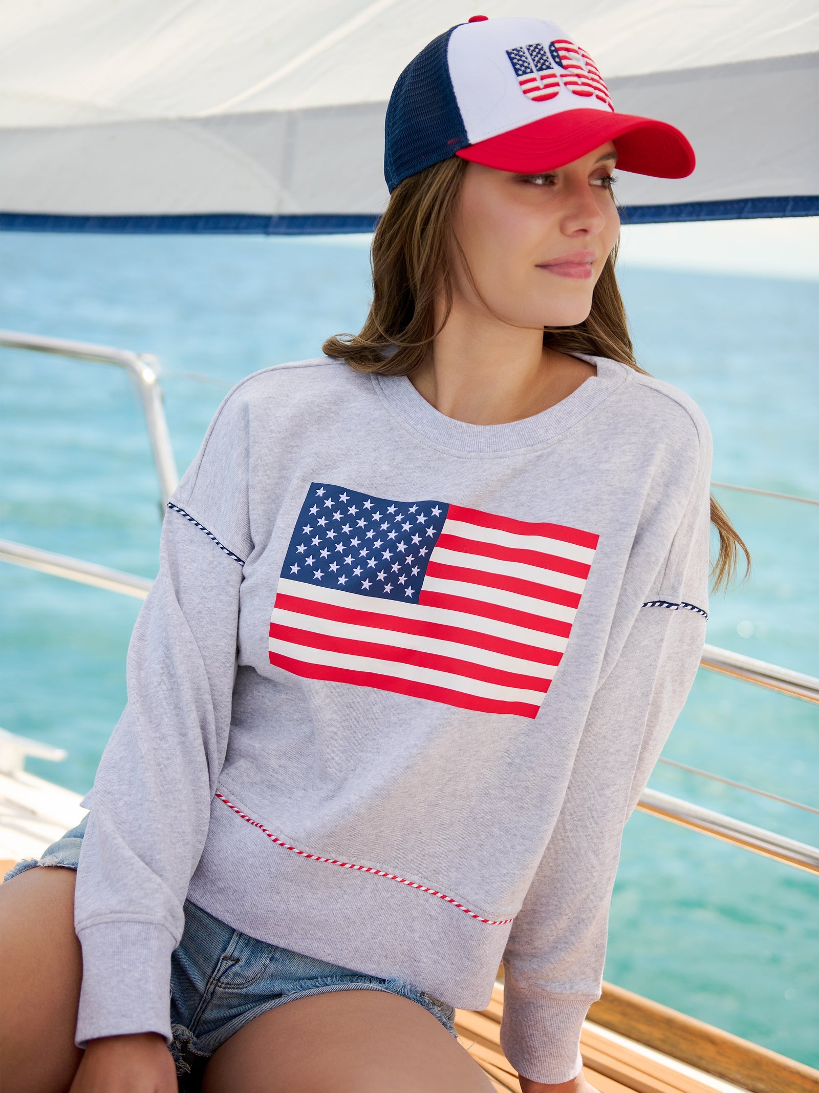 American Flag Sweatshirt