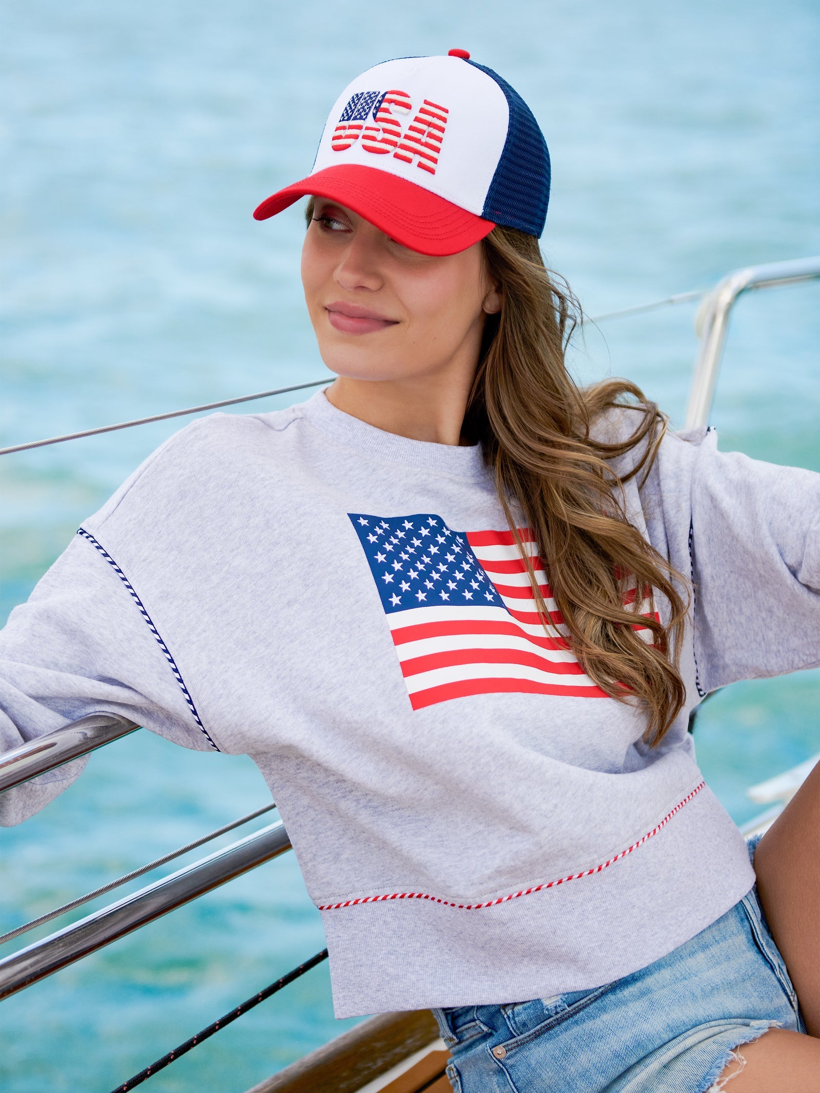 American Flag Sweatshirt