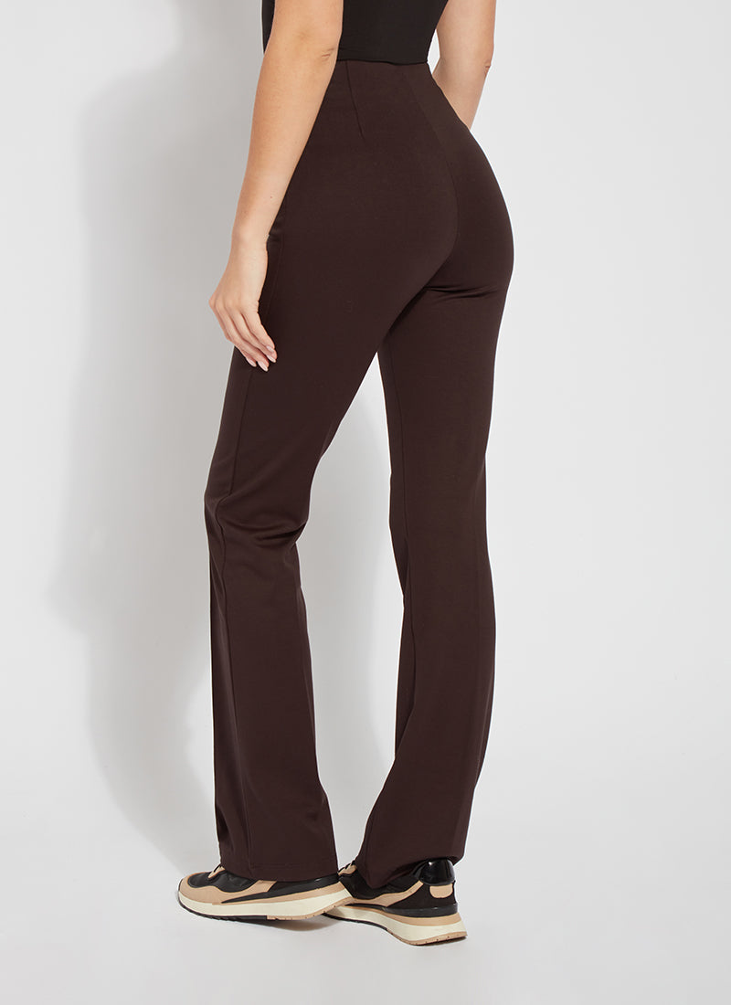 Elysse Wide Leg Ponte Pant - Double Espresso