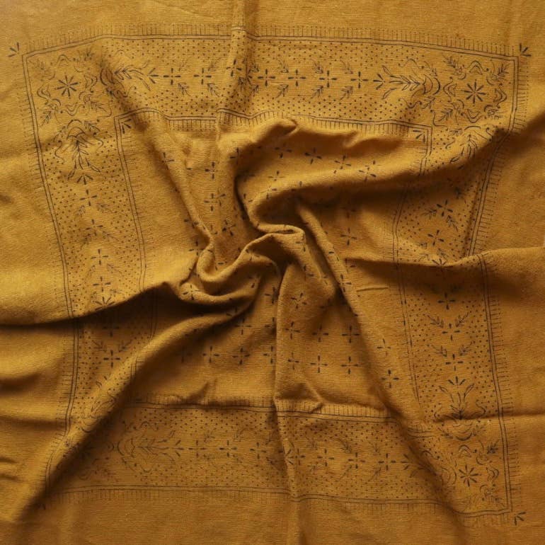 Desert Gold Classic Print Naturally Dyed Bandana
