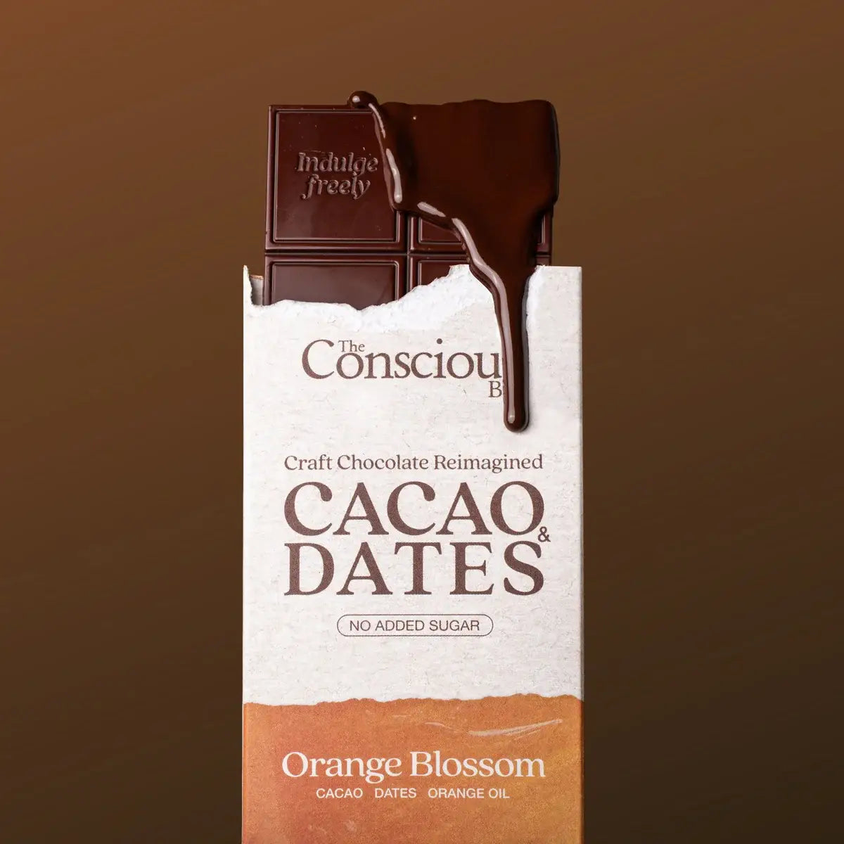 The Conscious Bar - Date Sweetened Dark Chocolate - Orange Blossom