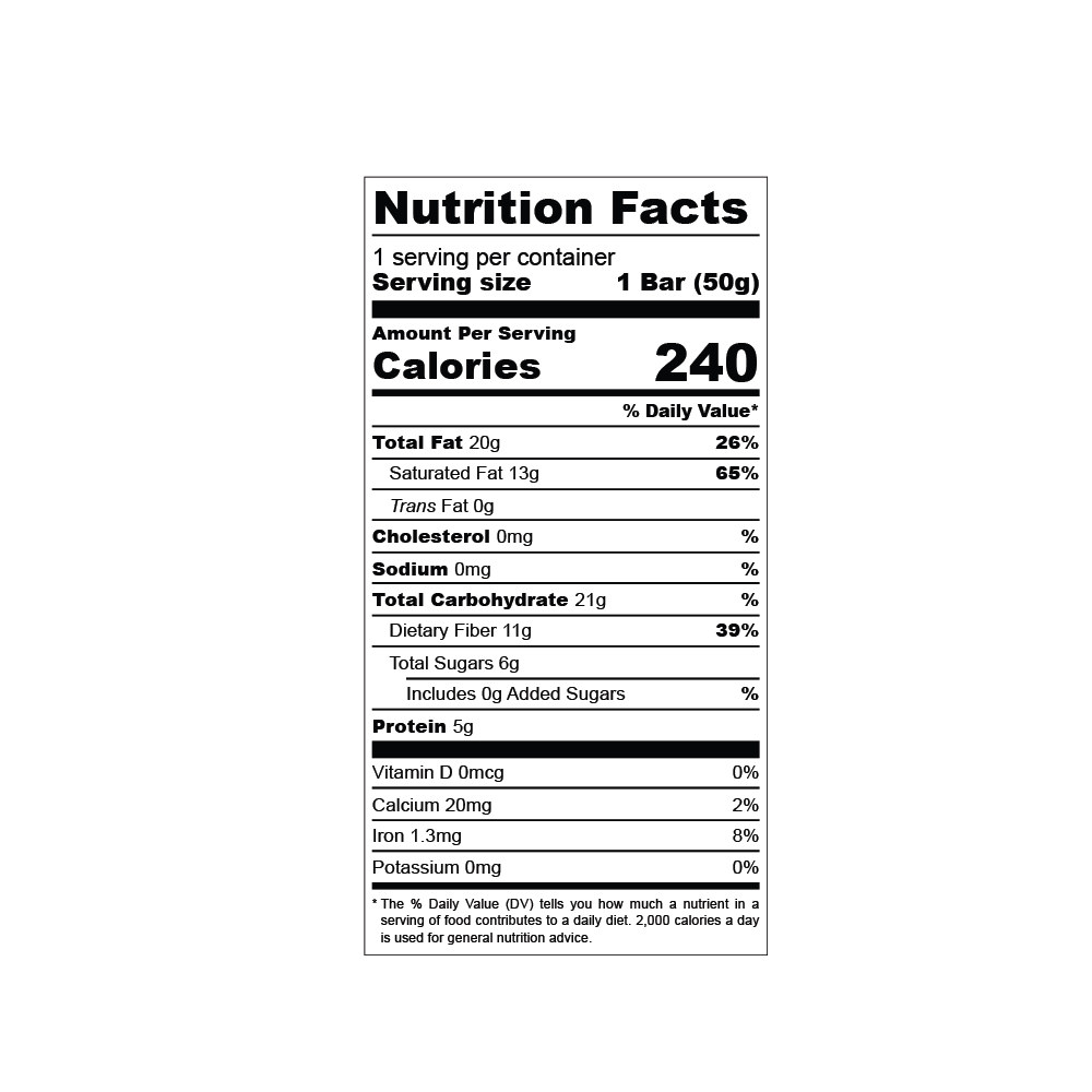 The Conscious Bar - Date Sweetened Dark Chocolate - Toasted Coconut Flakes