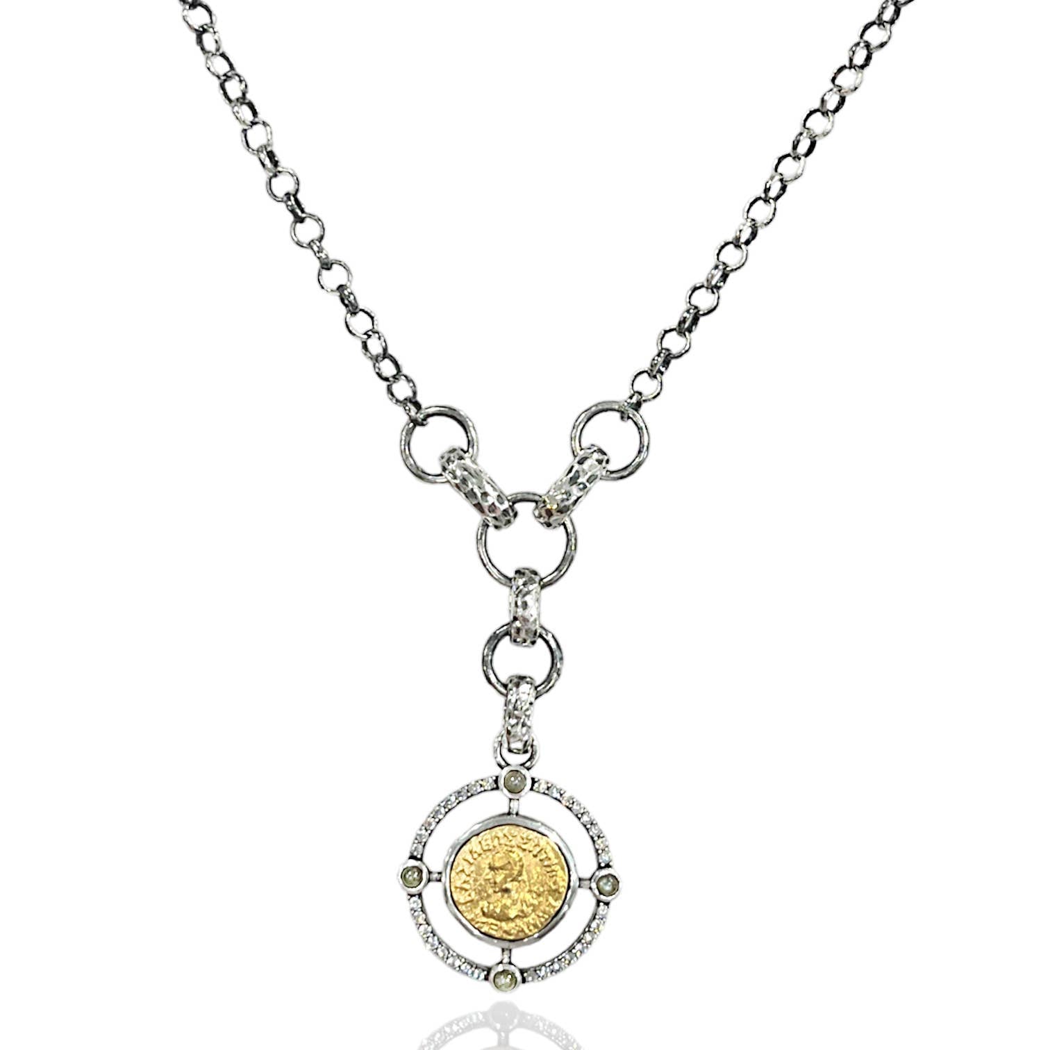 Vintage Silver Miko Coin Necklace