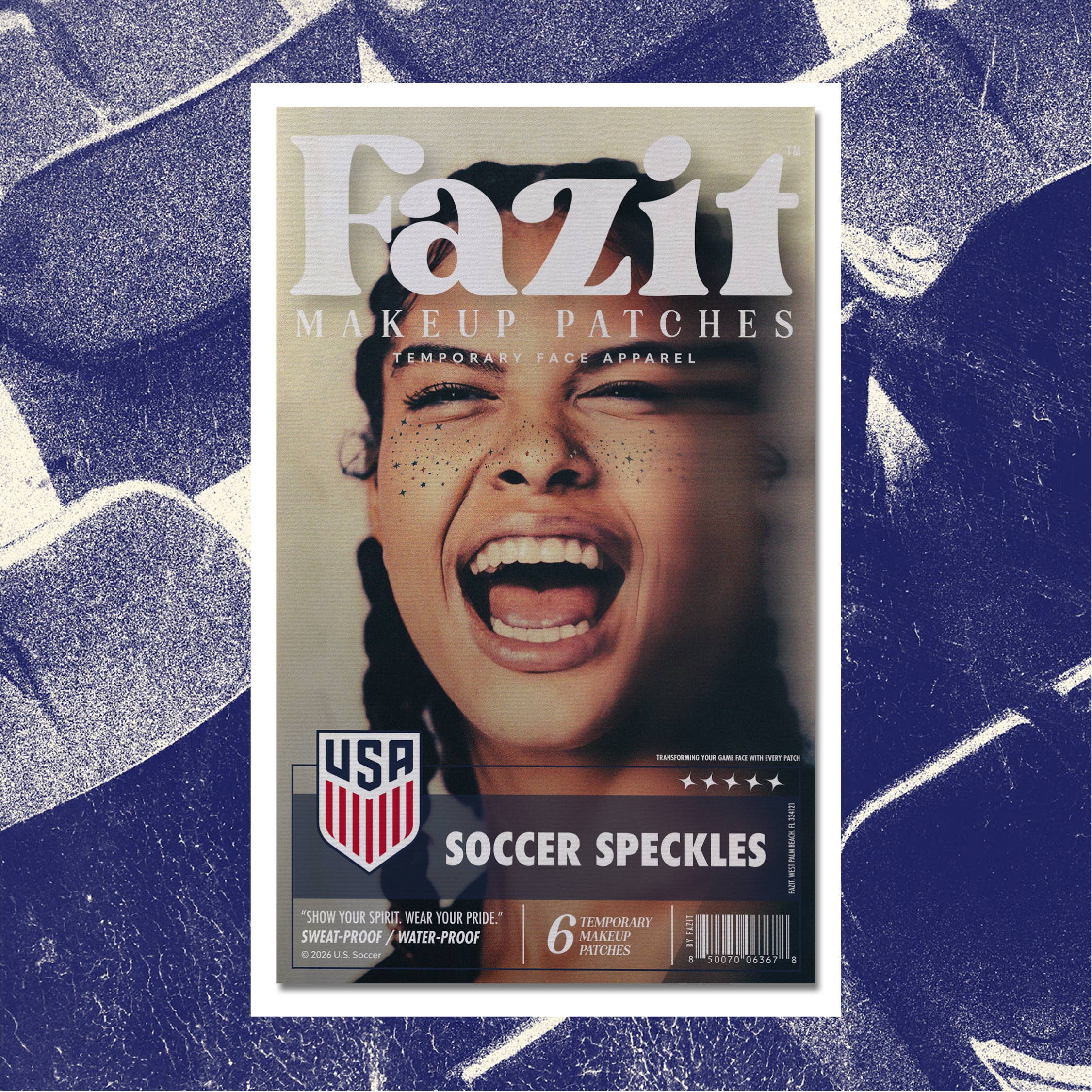 U.S. Soccer Speckles: Red, White & Blue