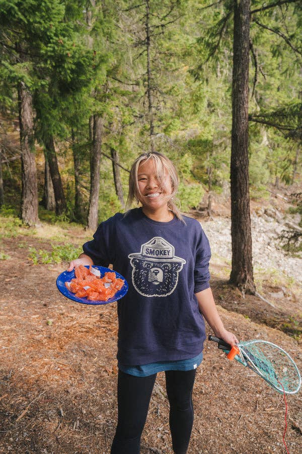 Smokey Logo Sweatshirt: Navy