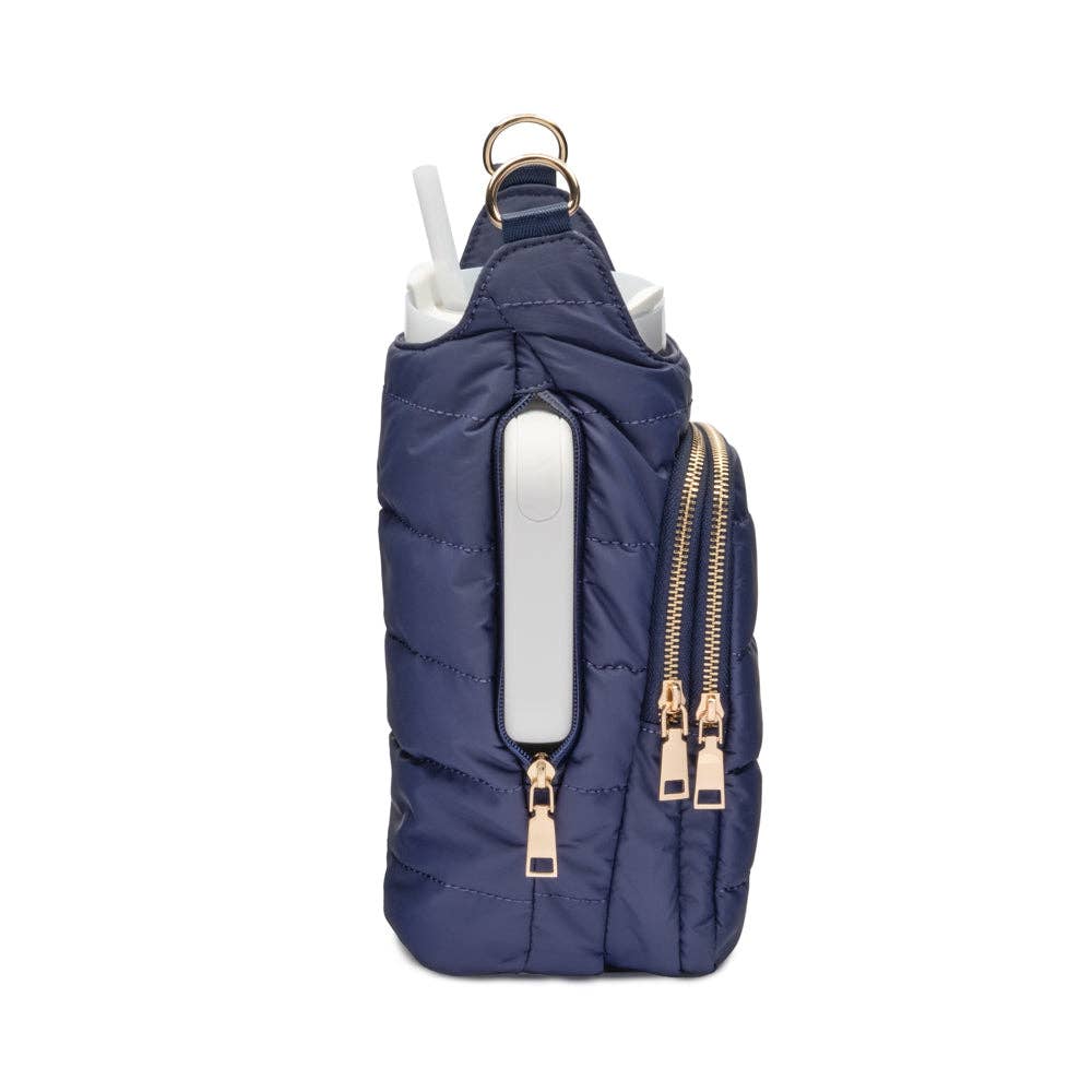 HydroBag® HANDLE™- Navy Matte with Solid Vegan Leather Trim