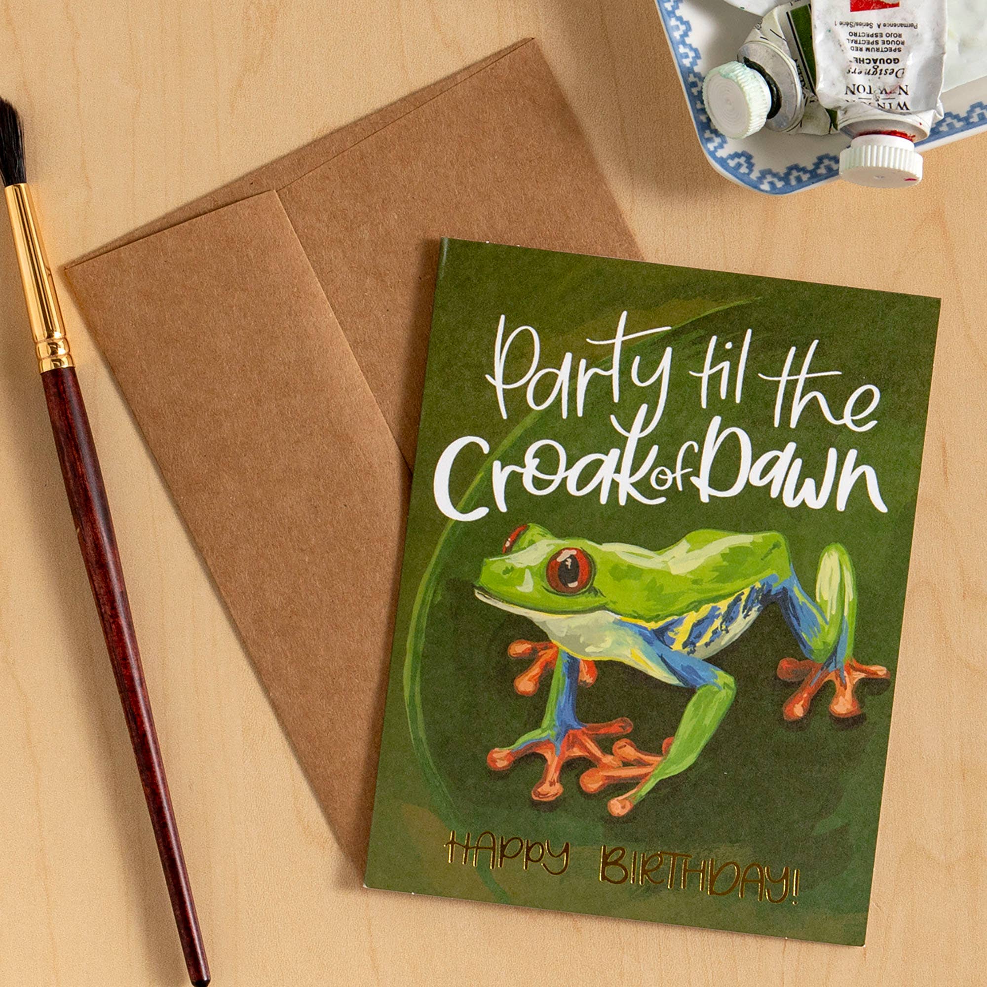 Croak of Dawn Birthday Greeting Card