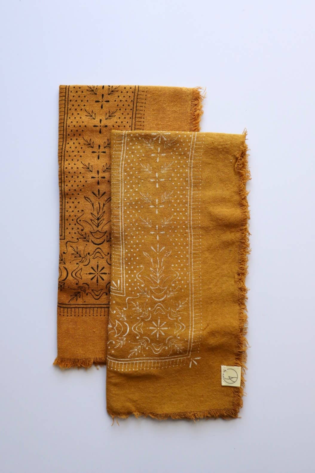 Desert Gold Classic Print Naturally Dyed Bandana
