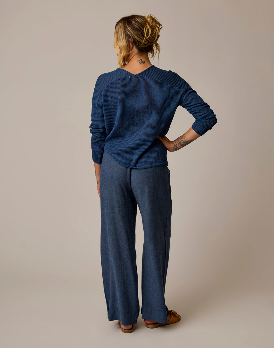 Nico Linen Pant - Captain Chambray