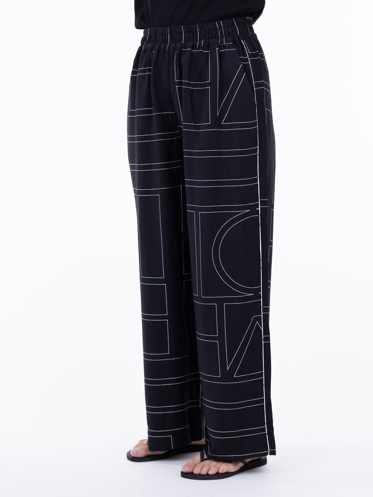 Lani Pant - Art Deco Print - Black
