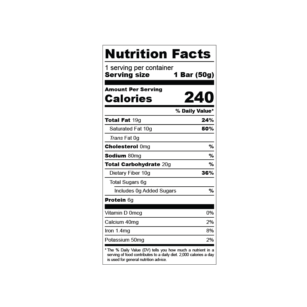 The Conscious Bar - Date Sweetened Dark Chocolate - Almond Sea Salt