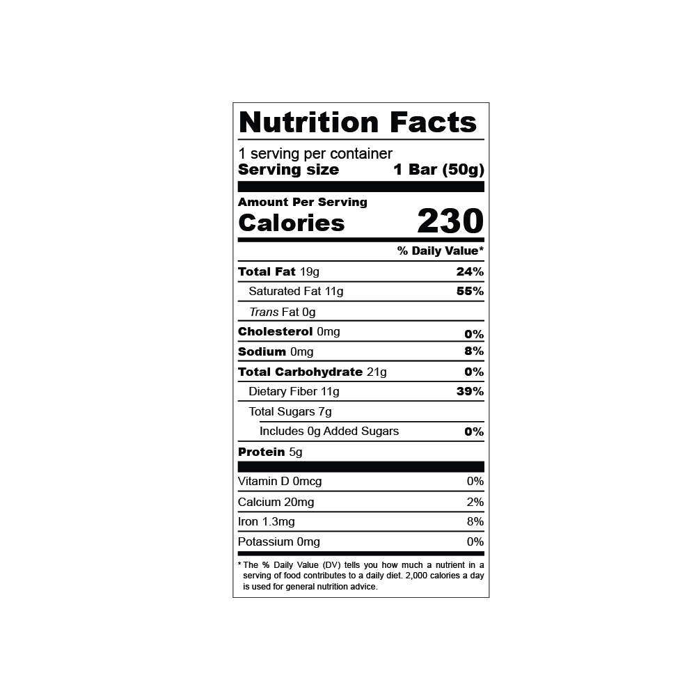 The Conscious Bar - Date Sweetened Dark Chocolate - Orange Blossom