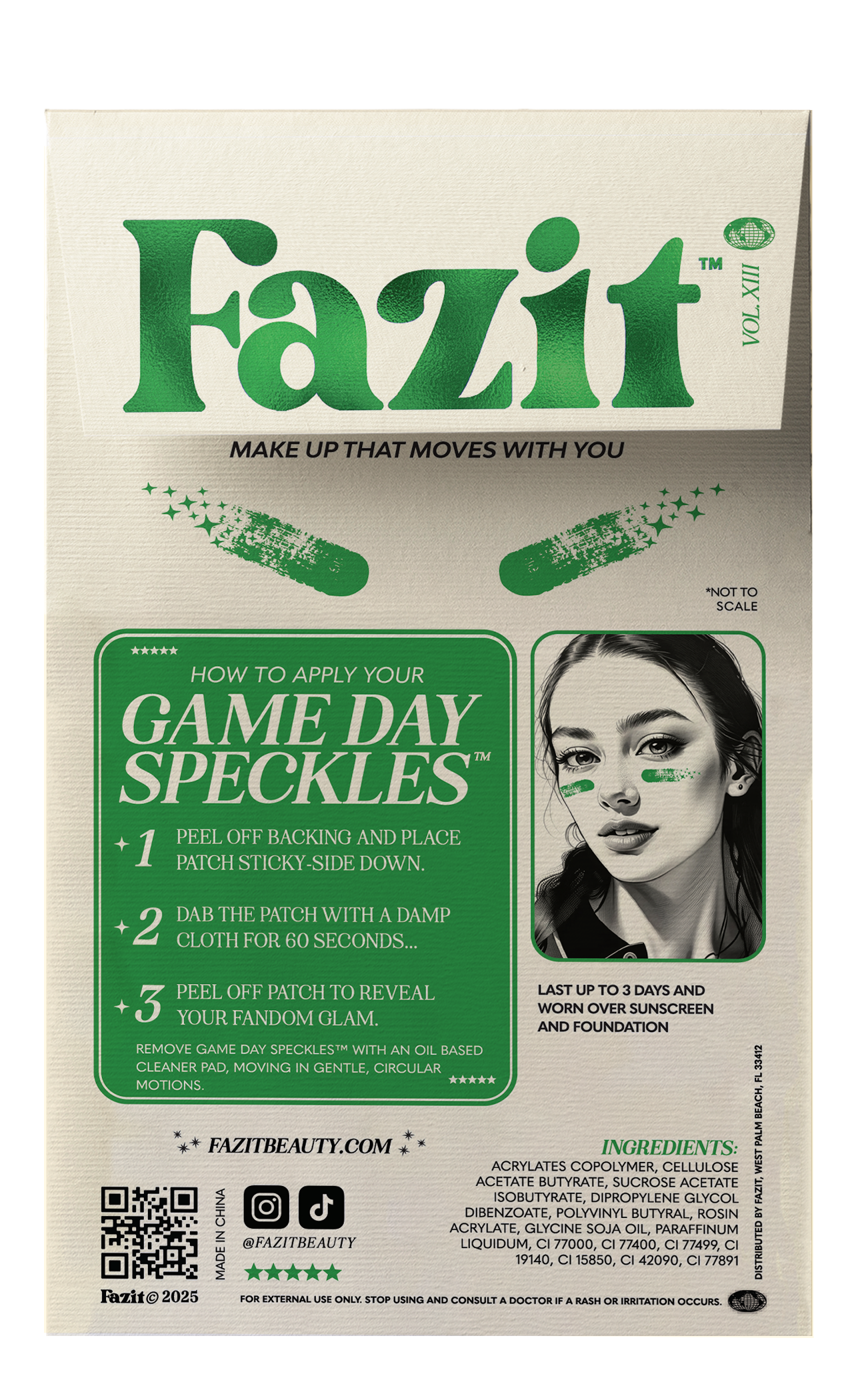 Green Game Day Speckles