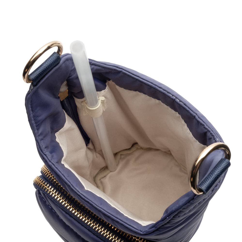 HydroBag® HANDLE™- Navy Matte with Solid Vegan Leather Trim