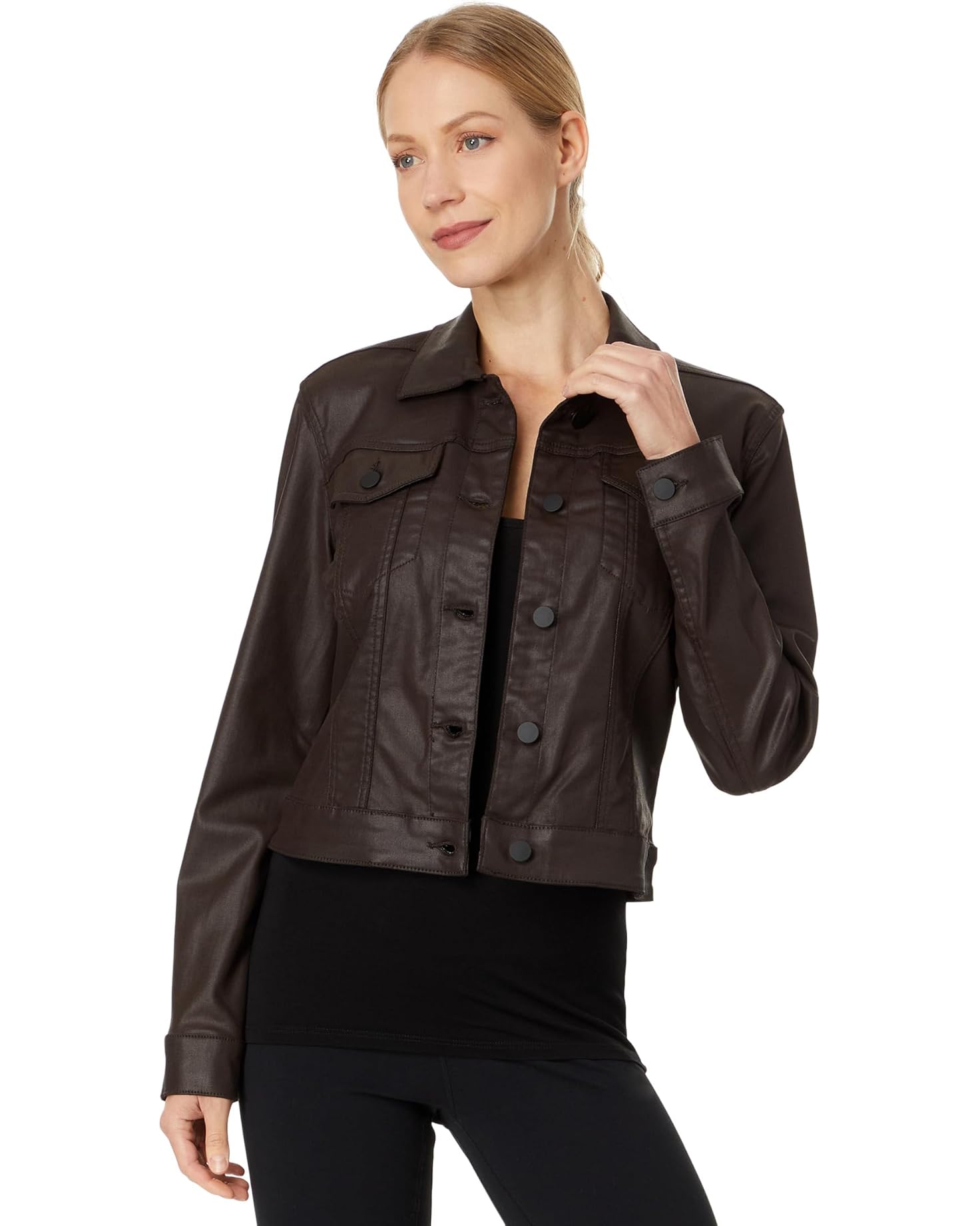 Julia Crop Jacket - Chocolate