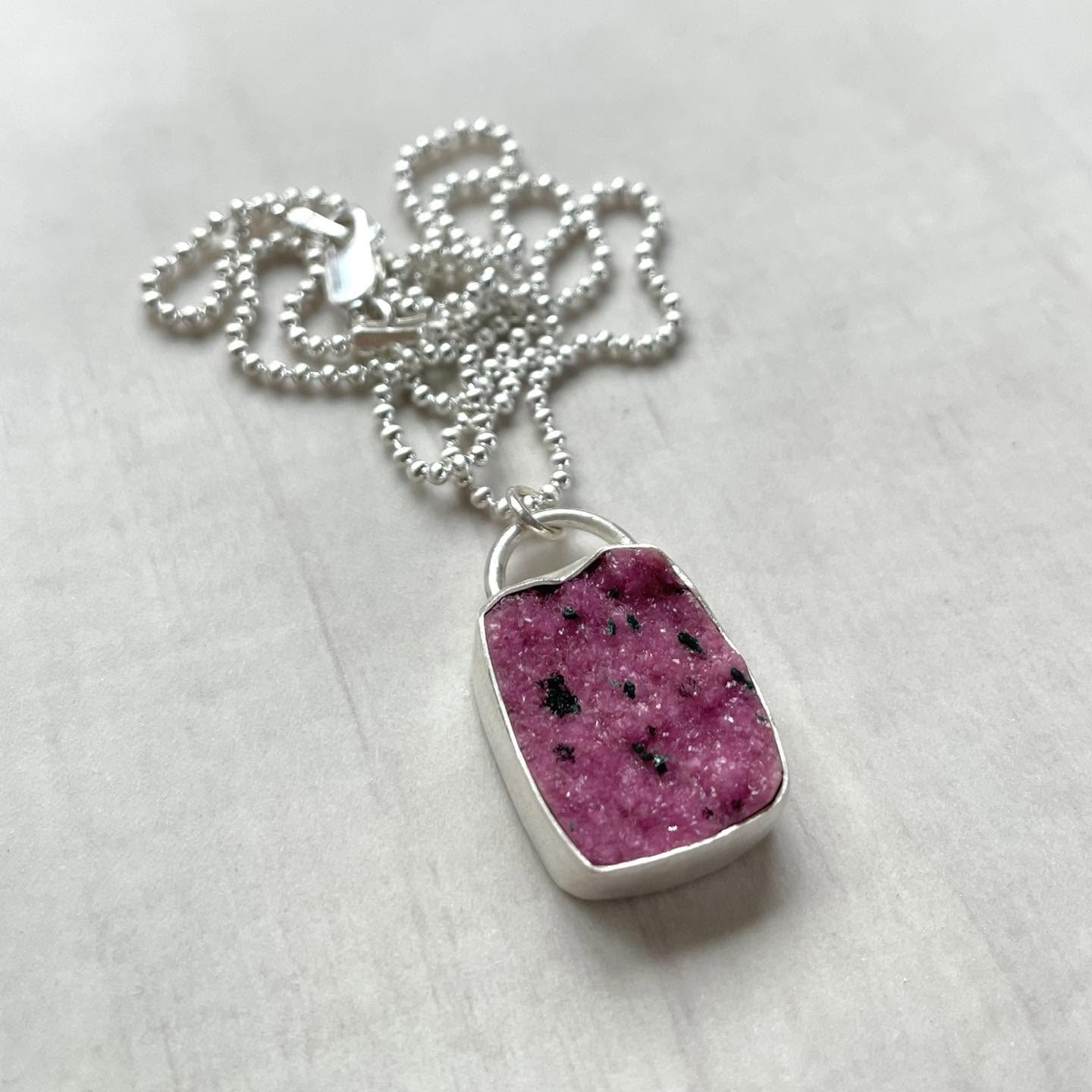 Drusy Cobalto Calcite Necklace