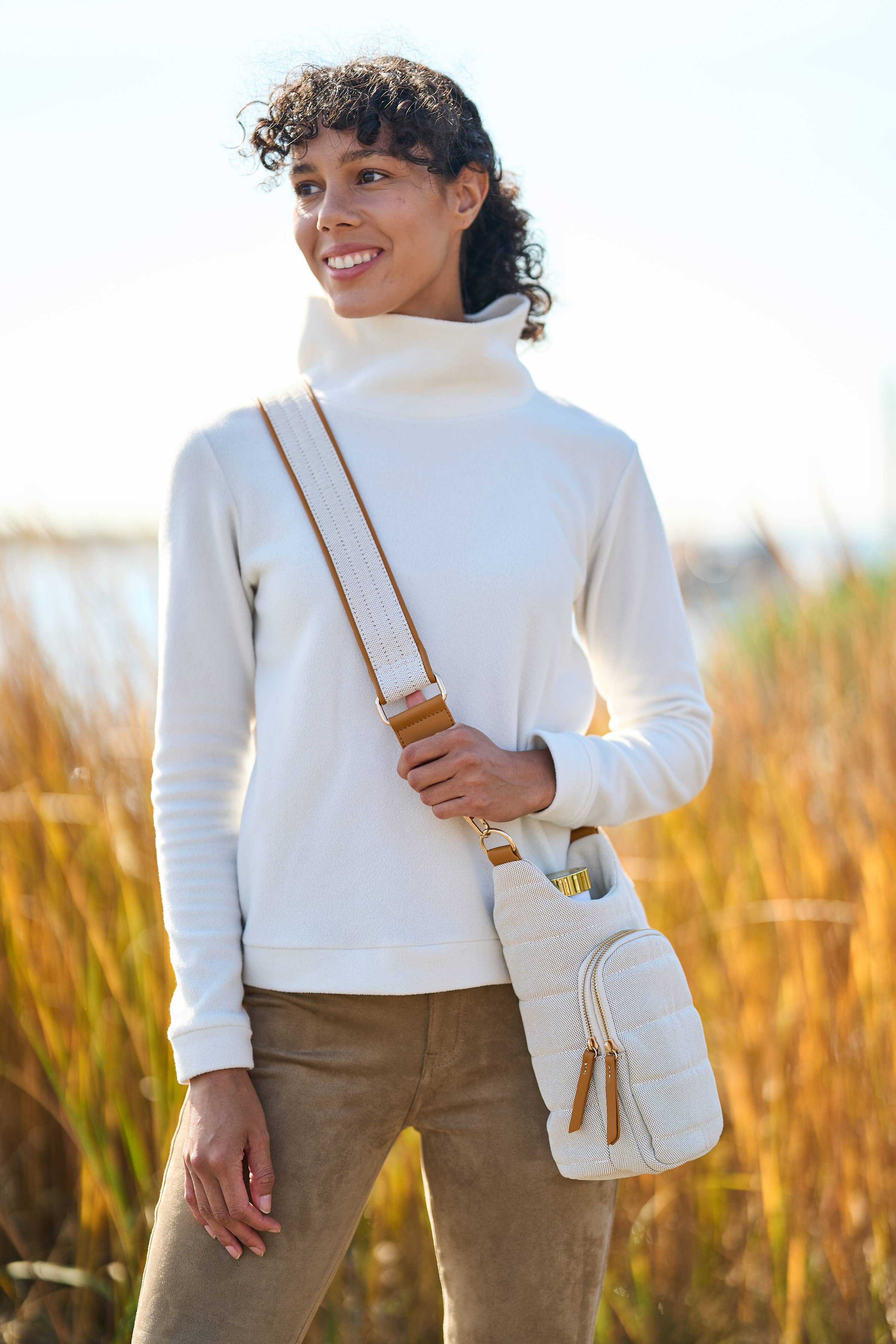 HydroBag® - Oatmeal Canvas with Canvas and Vegan Leather Strap