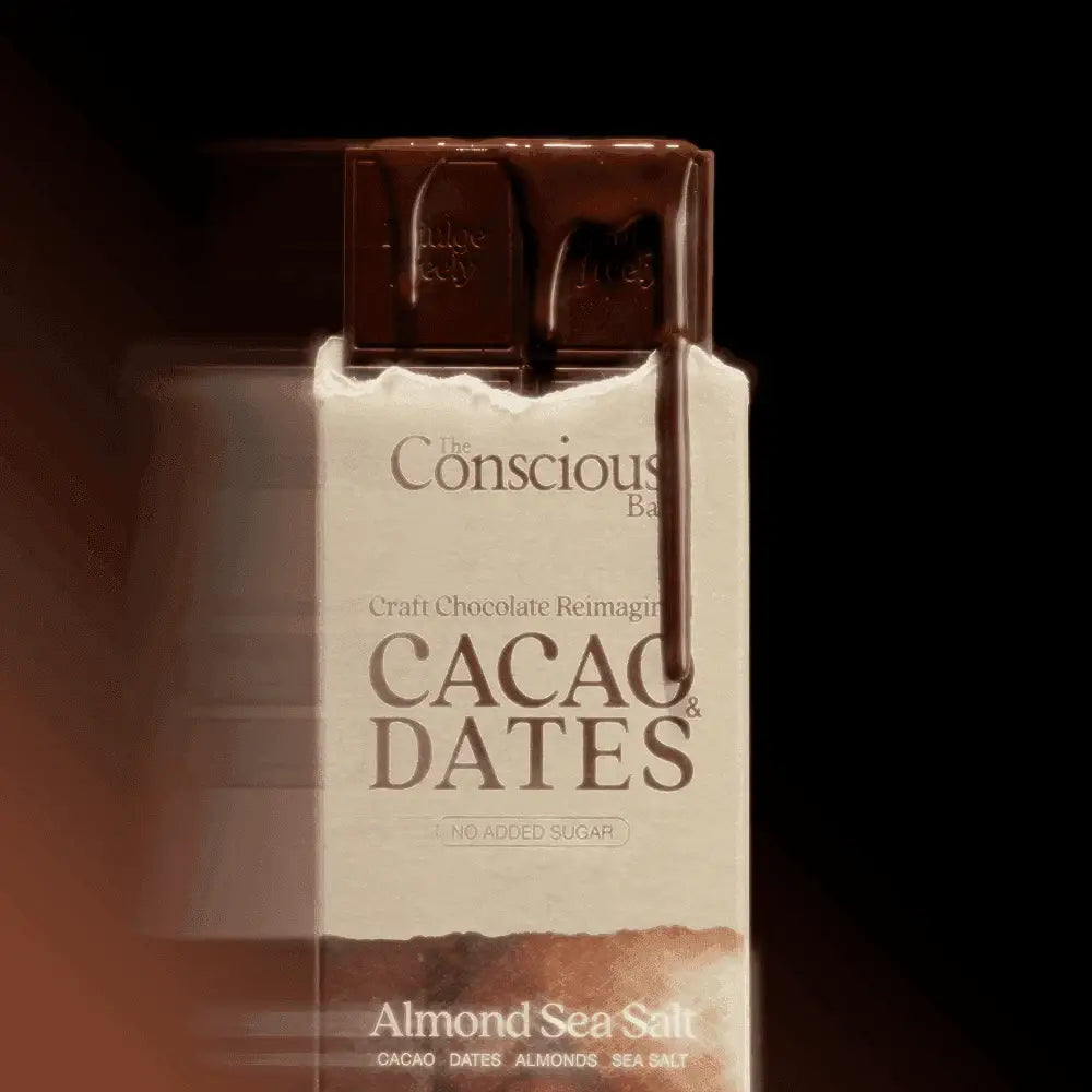 The Conscious Bar - Date Sweetened Dark Chocolate - Almond Sea Salt