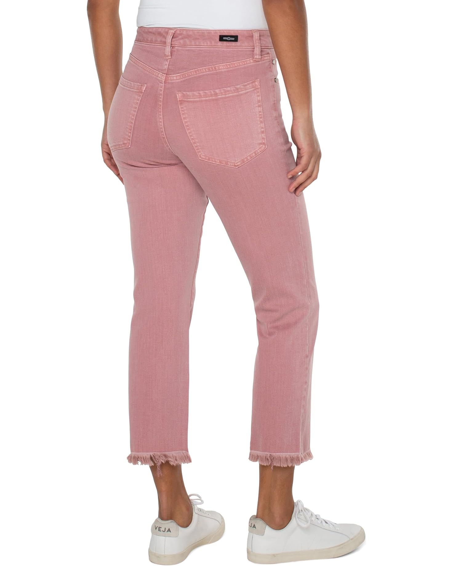 Kennedy Crop Straight with Fray Hem - Antique Rose