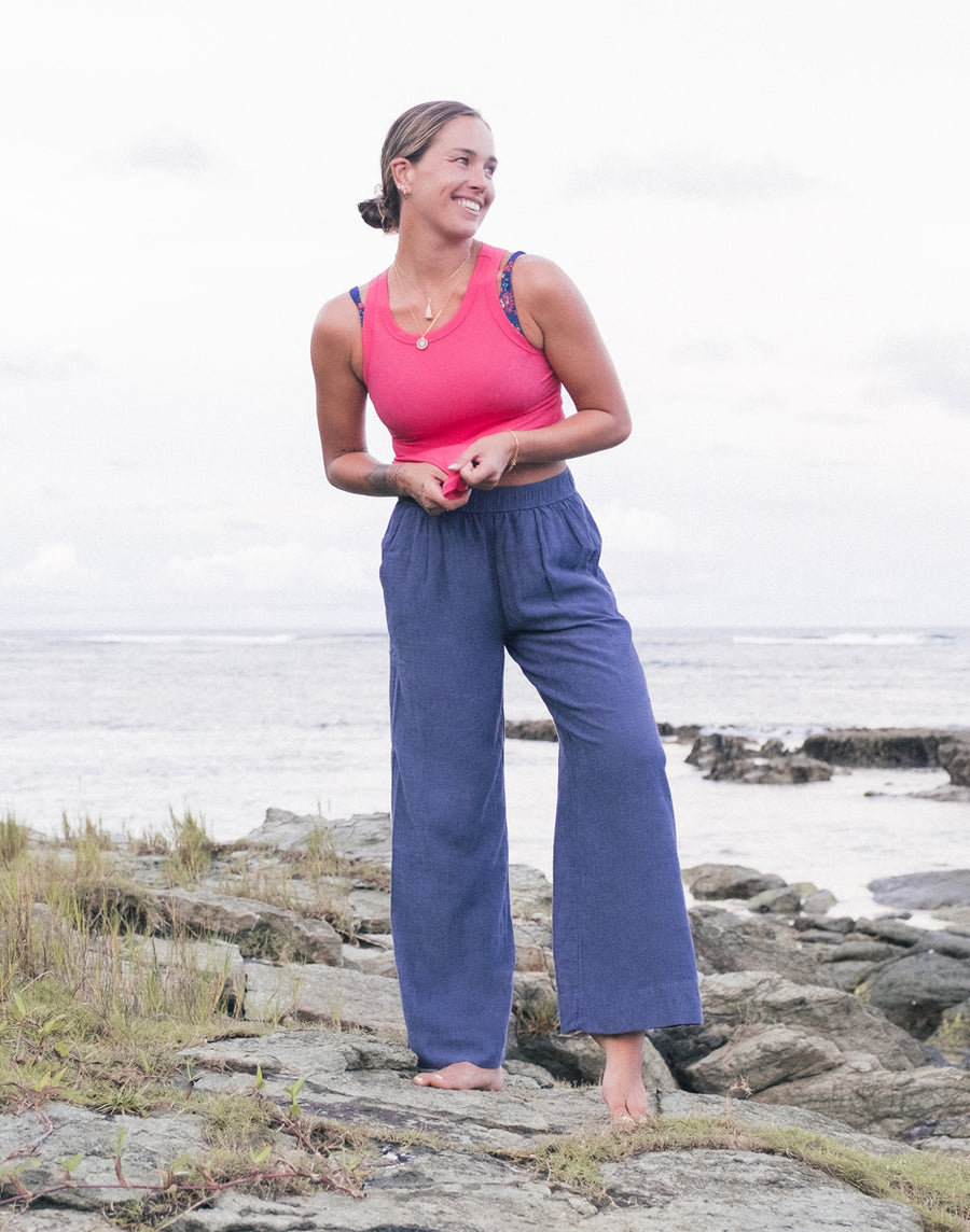 Nico Linen Pant - Captain Chambray