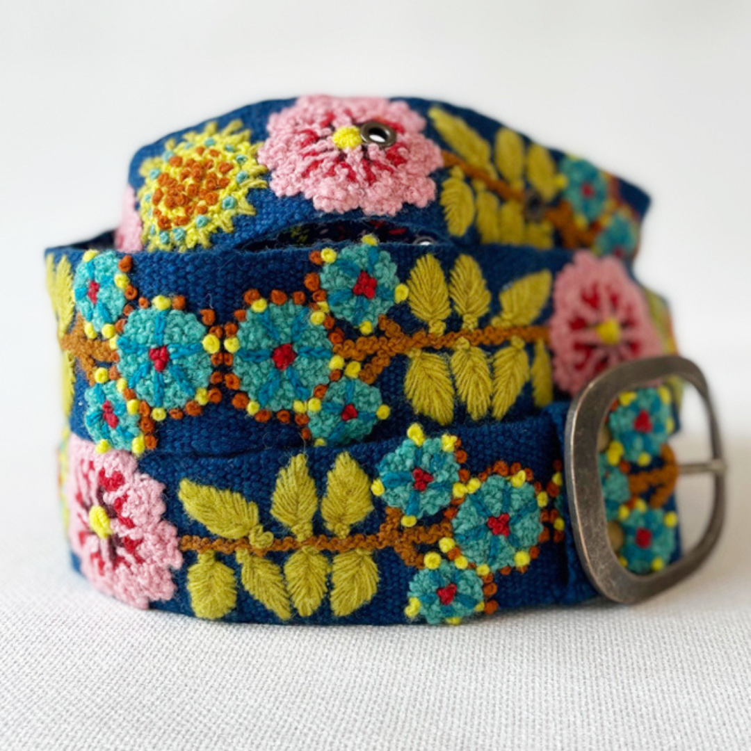 Sunshine Daydream Embroidered Wool Belt