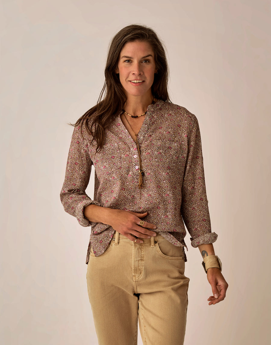 Dylan Gauze Shirt - Golden Garden
