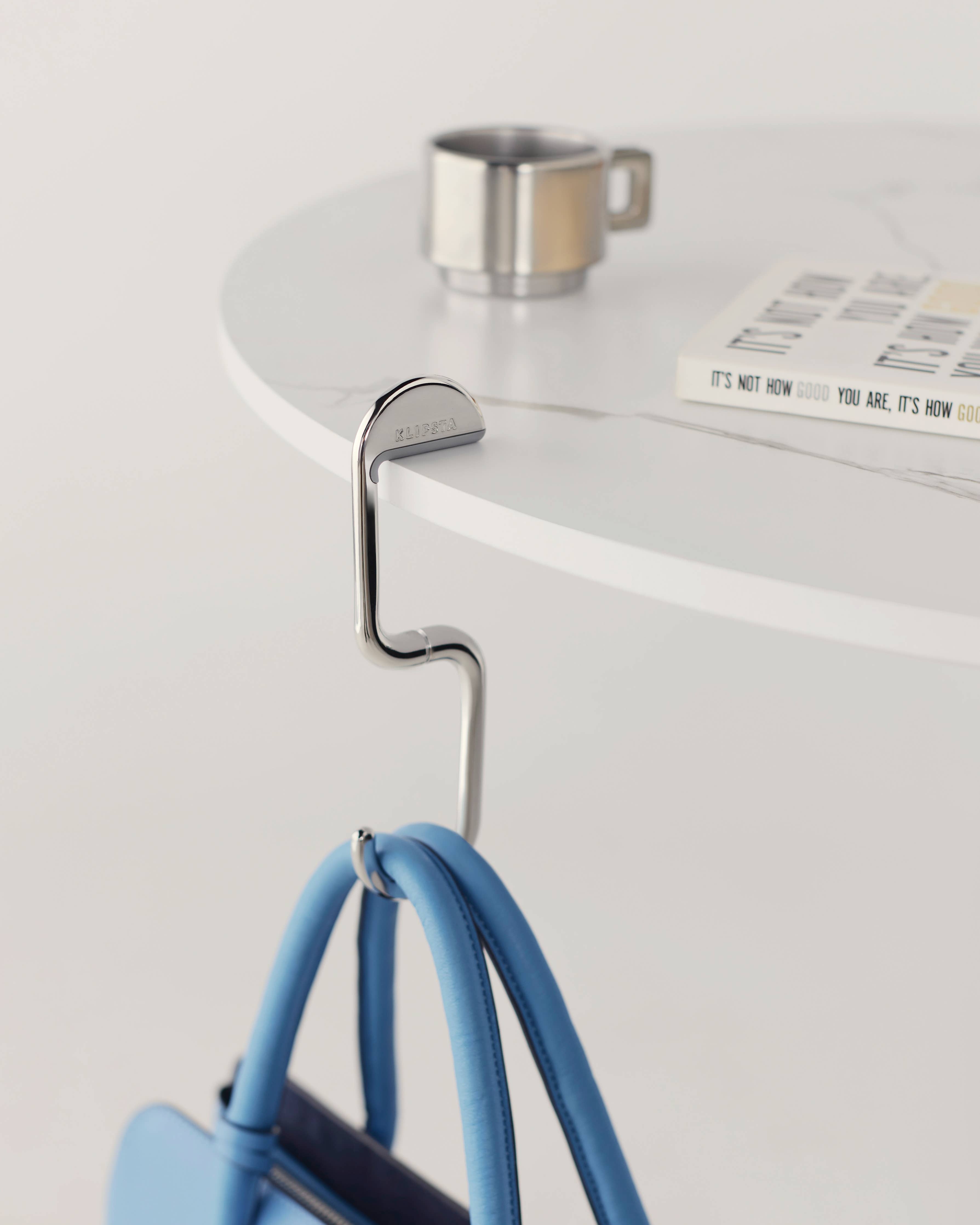 FLIP Bag Hook/ Purse Holder: Silver