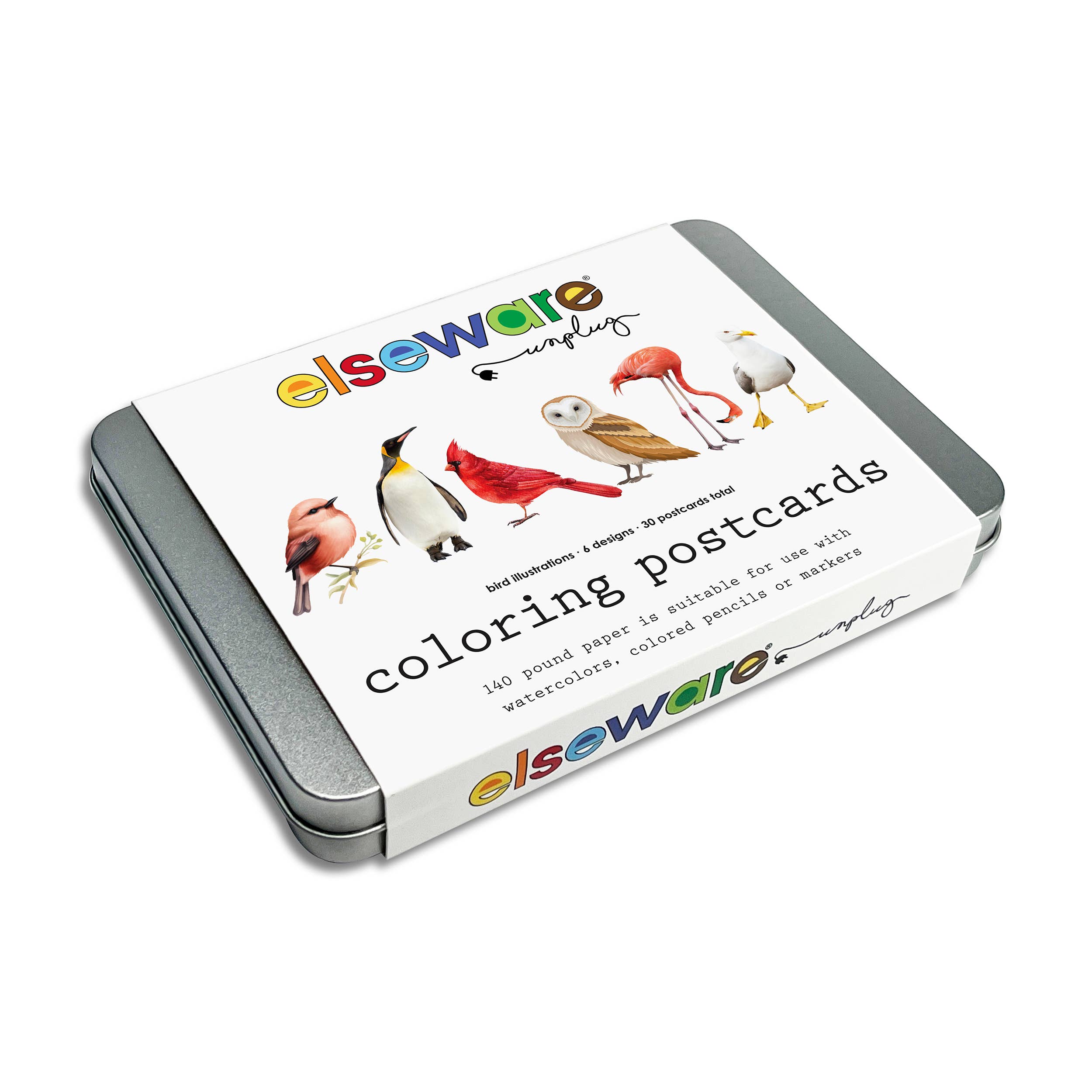 Coloring Postcards w/ 6 Bird Designs (30cards)