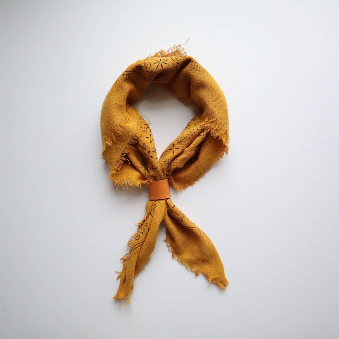 Desert Gold Classic Print Naturally Dyed Bandana