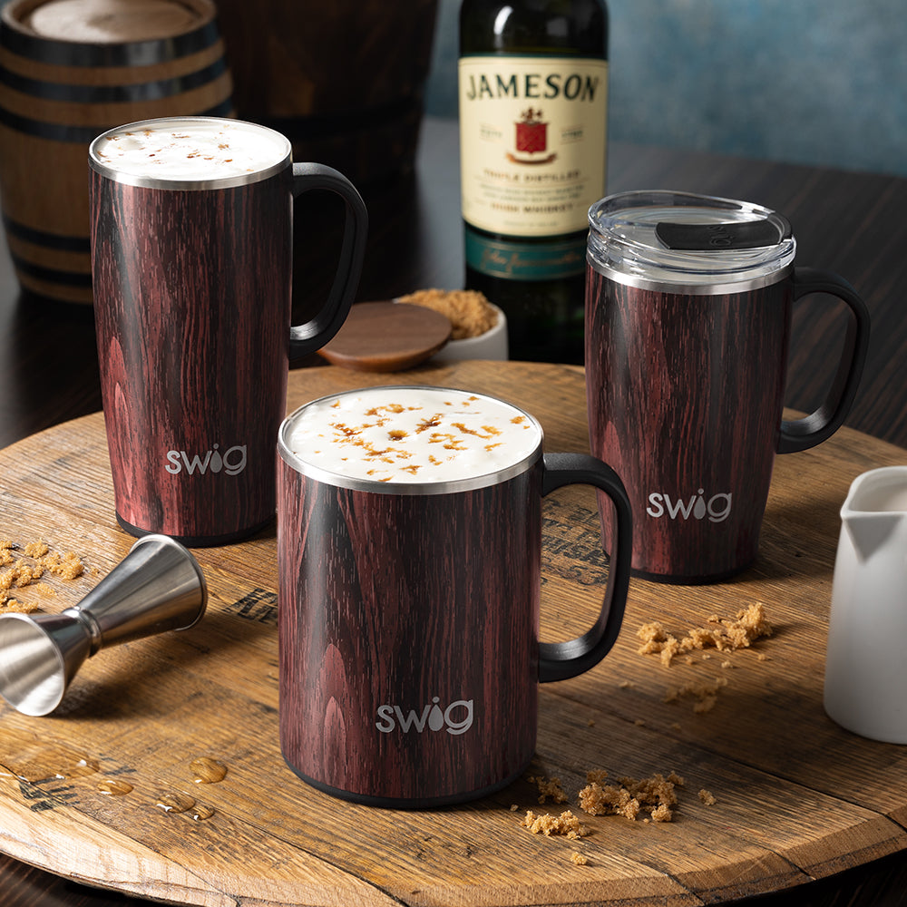 Bourbon Barrel 18oz Travel Mug