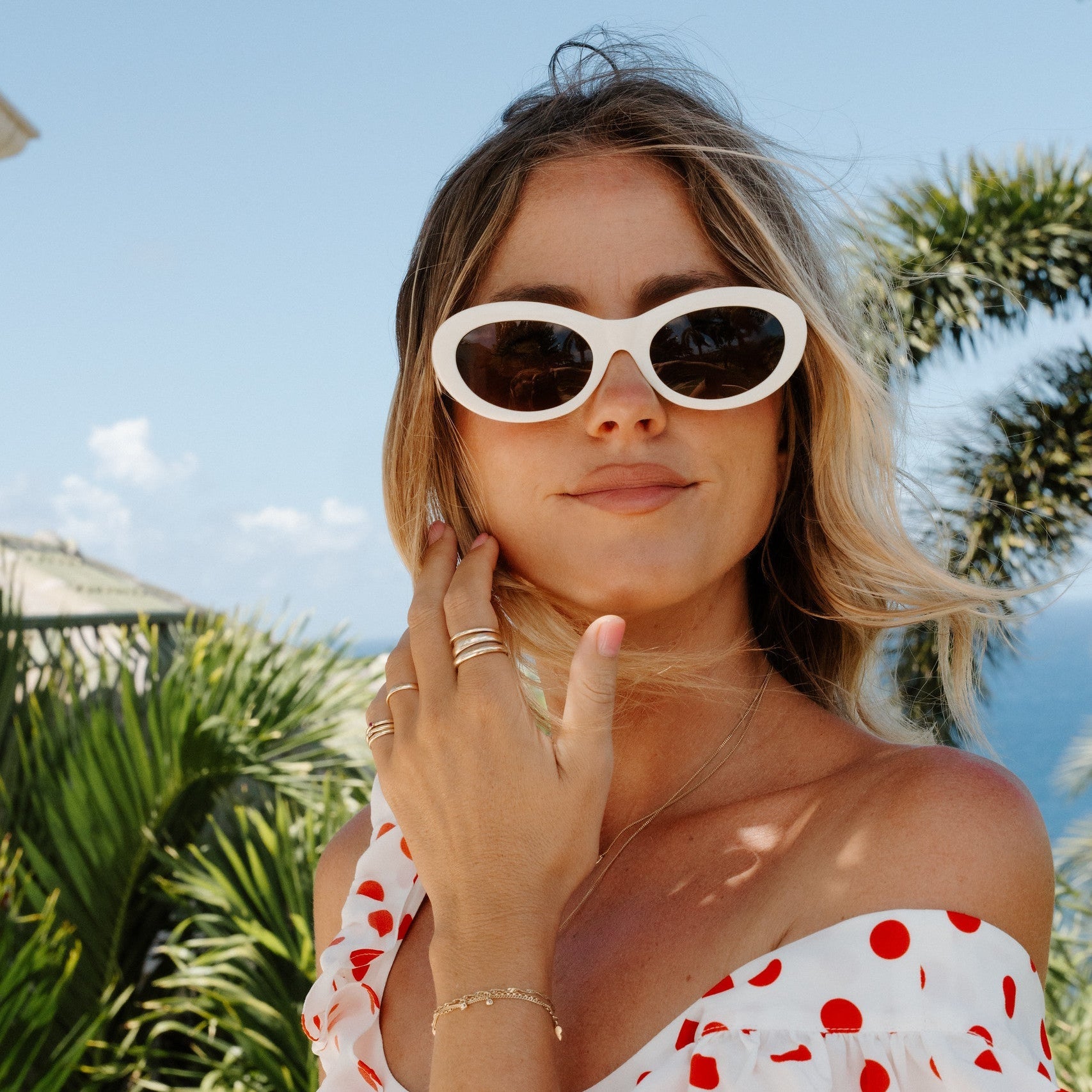 Cora Ivory Polarized Sunglasses