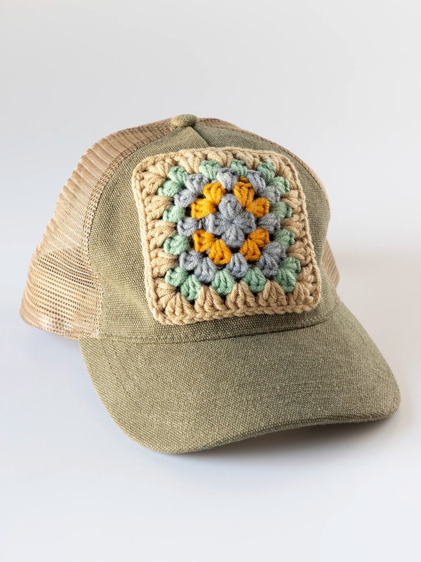 Granny Square Trucker Hat