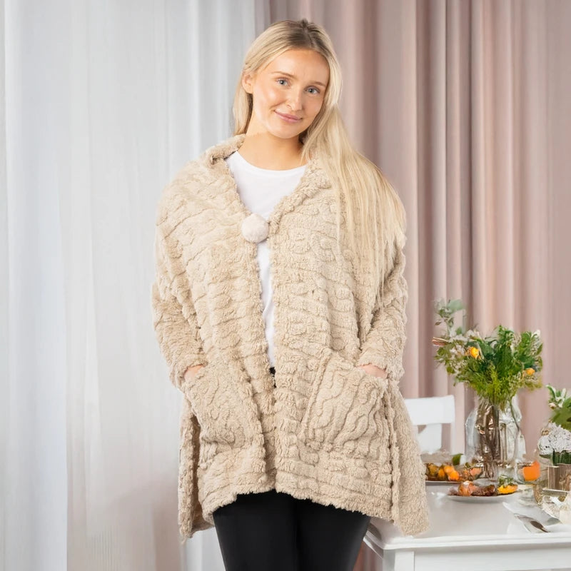 The Coziest Blanket Wrap - Tan