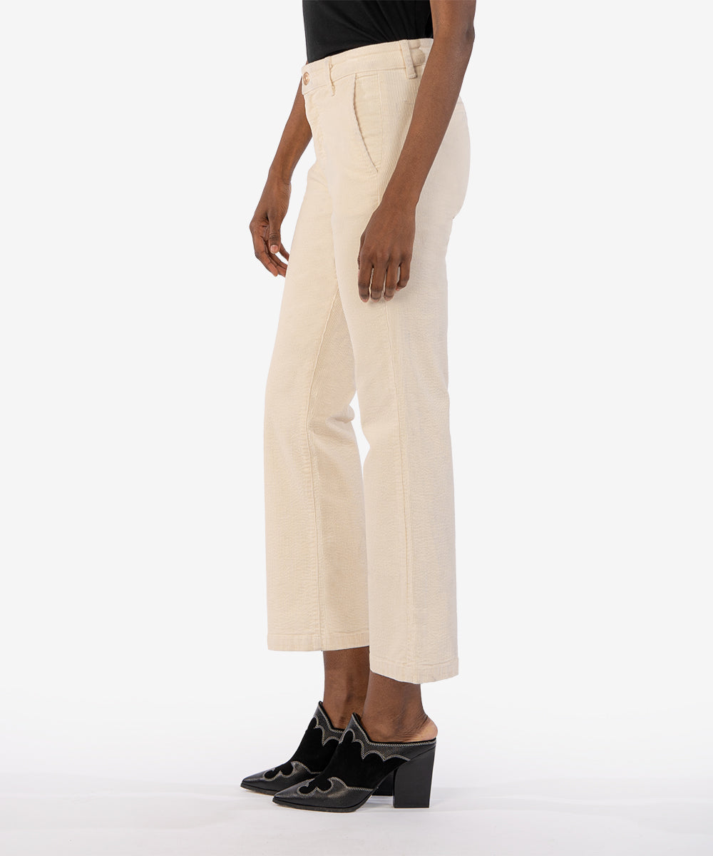 Kelsey Flare Trousers - Ivory Corduroy