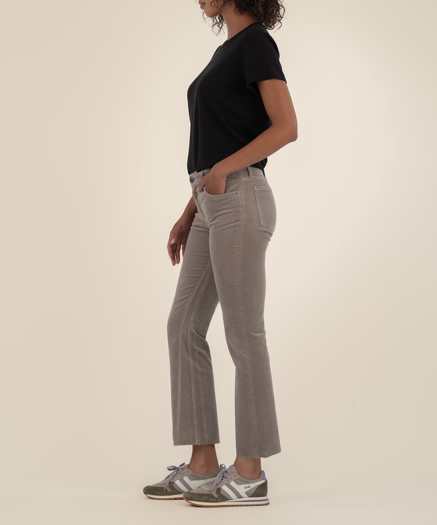 Kelsey Corduroy Ankle Flare - Rosemary