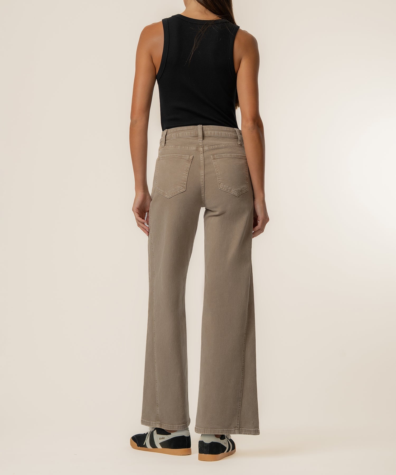 Meg High Rise Wide Leg in Milk Tea Wash