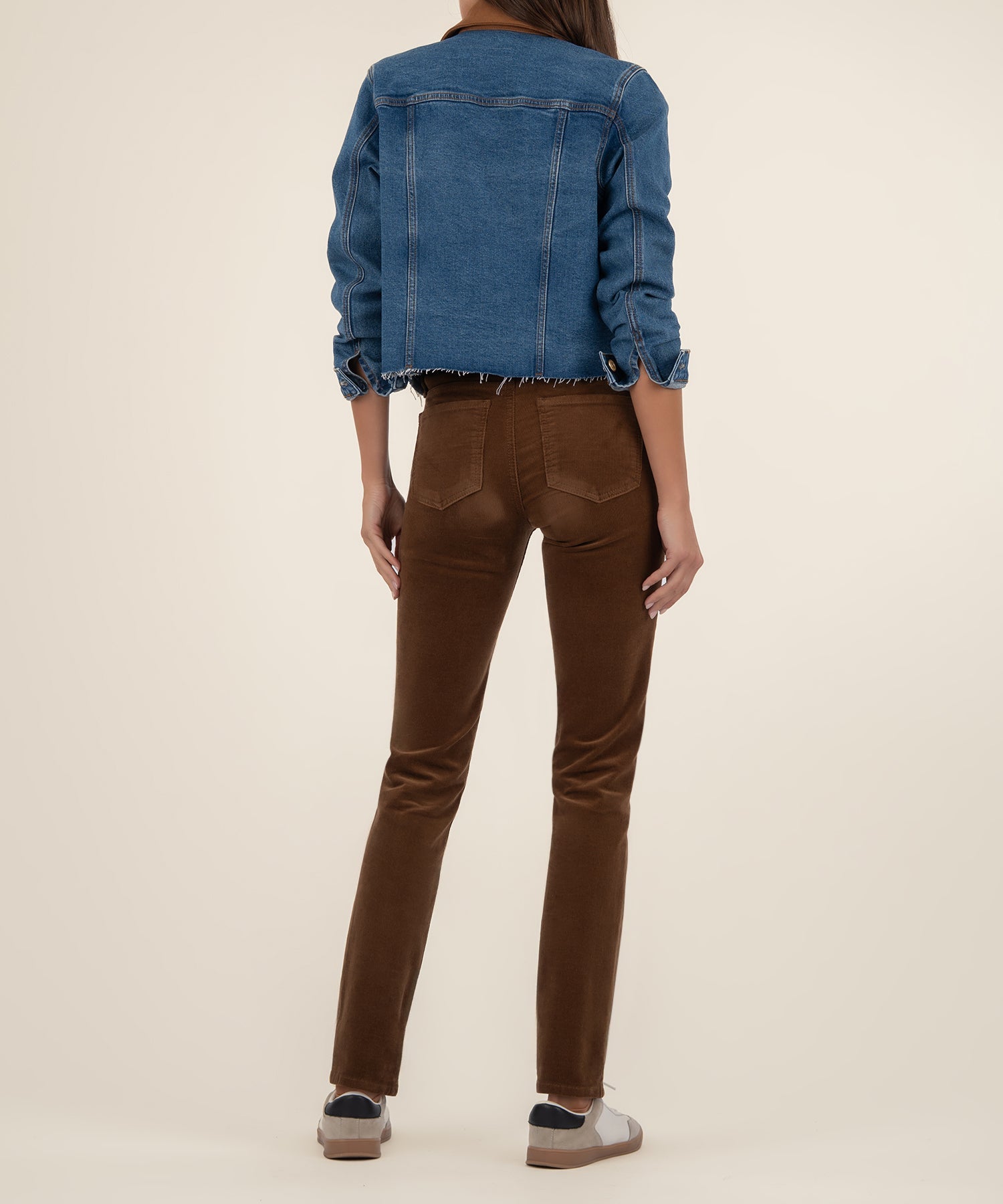Kerry Cropped Jacket - Affined W/Medium Base Wash
