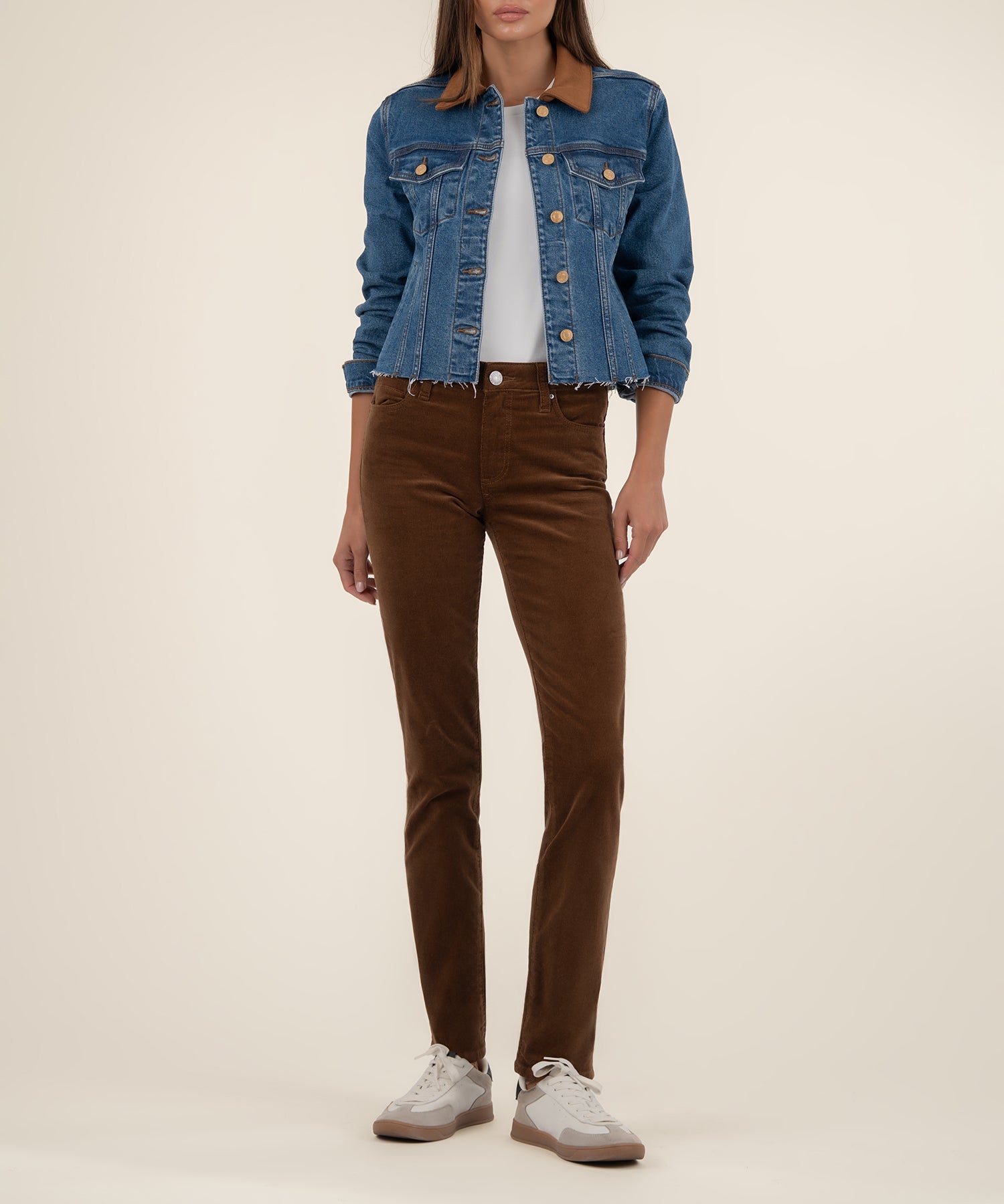 Kerry Cropped Jacket - Affined W/Medium Base Wash