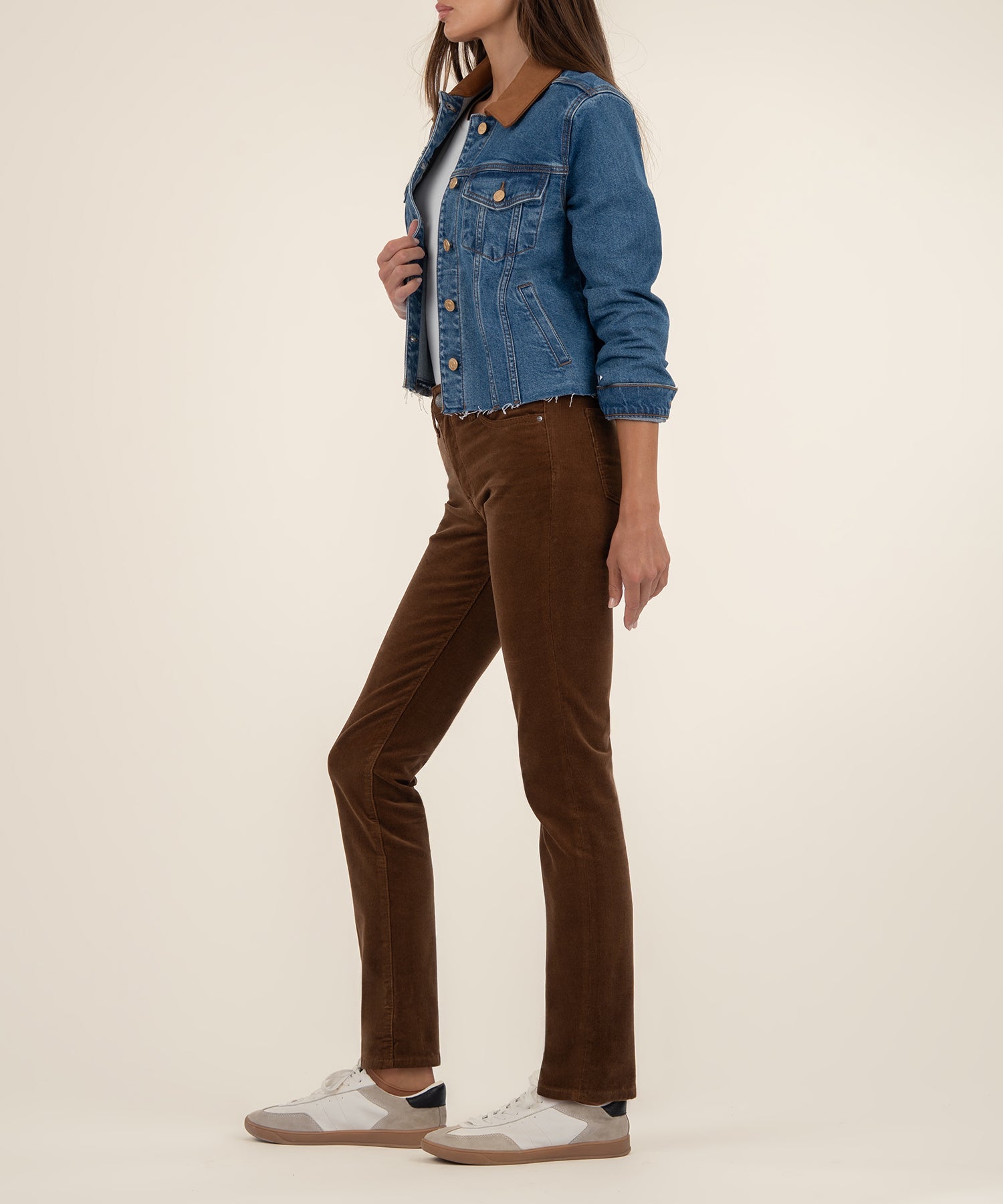 Kerry Cropped Jacket - Affined W/Medium Base Wash