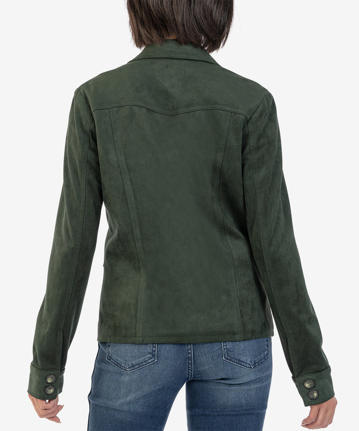 Lillee Faux Suede Jacket - Hunter
