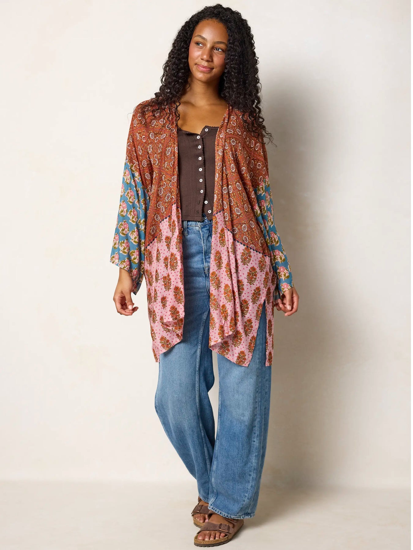 Sierra Mix Print Kimono