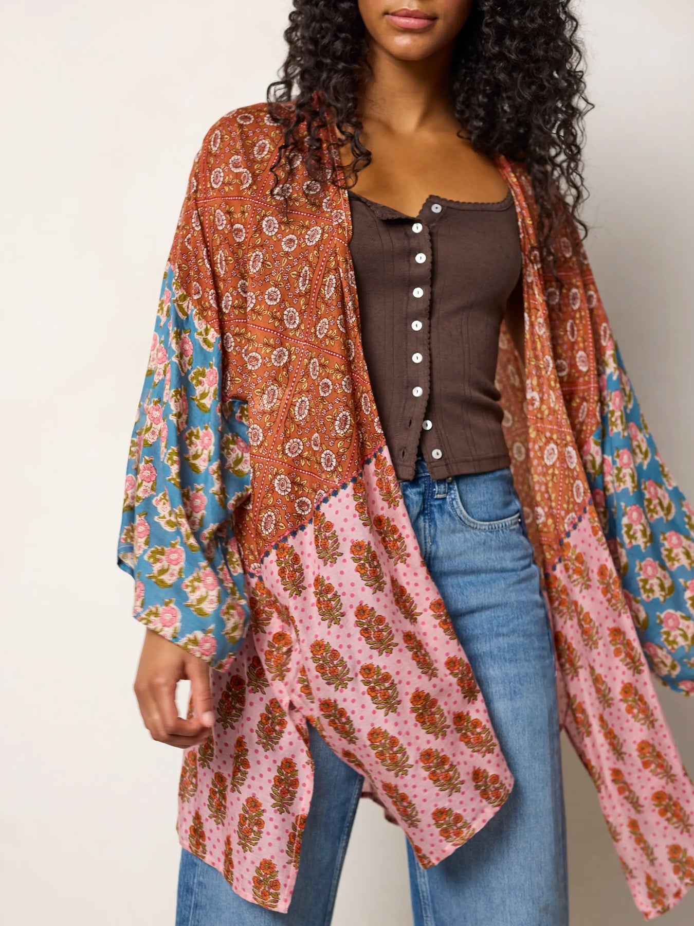 Sierra Mix Print Kimono