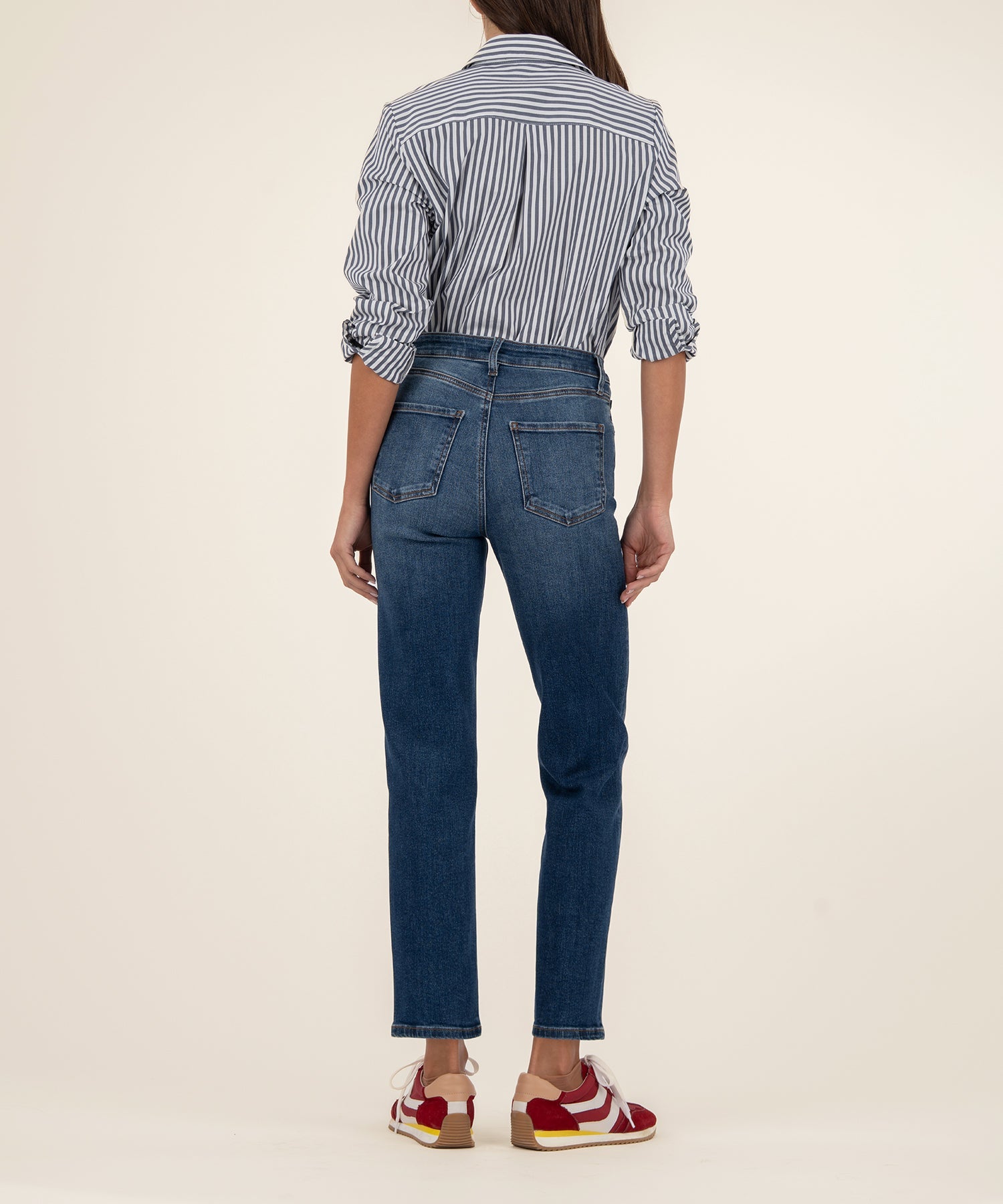 Elizabeth High Rise Straight Leg Pant - Explore W/Darkstone Base Wash