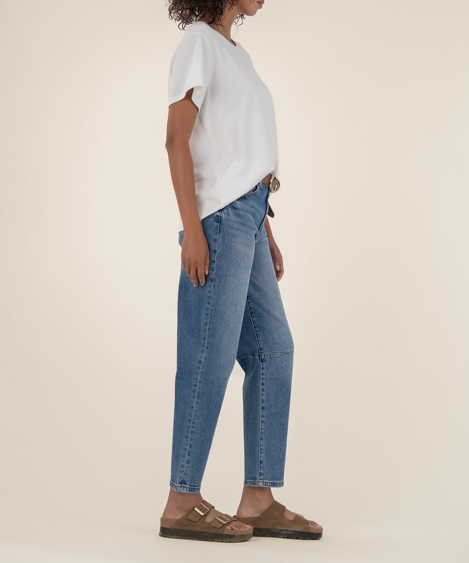 Ashley High Rise Slouchy Barrel Straight Leg - Improving W/Med Base Wash
