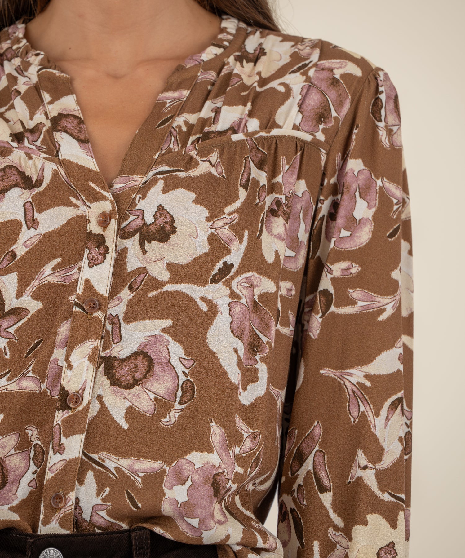 Isley Blouse - Mocha/Mauve