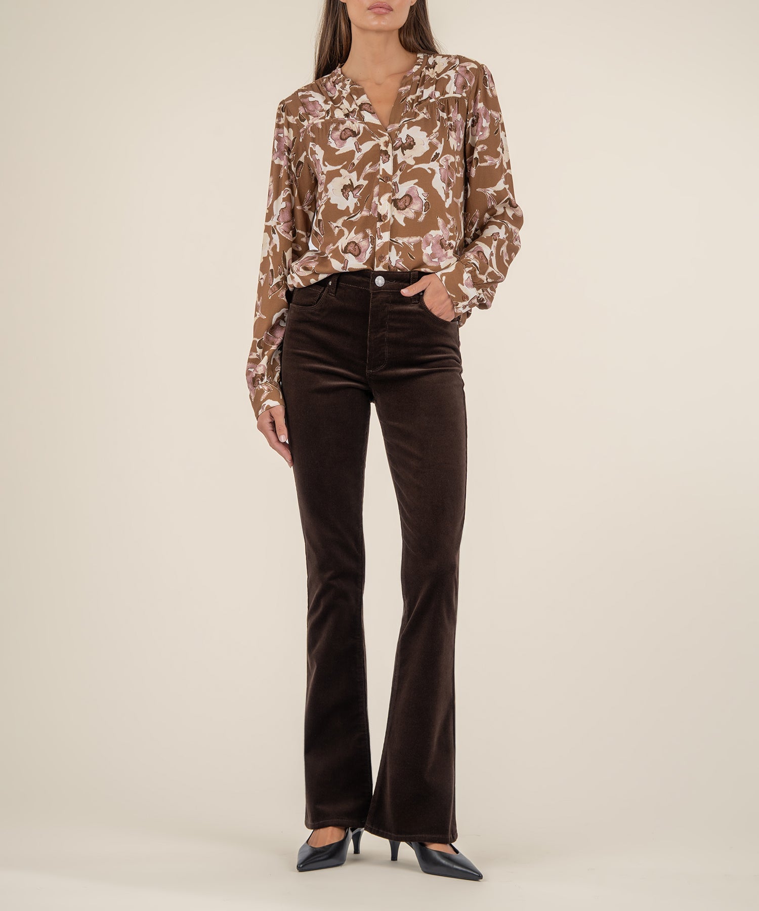 Isley Blouse - Mocha/Mauve