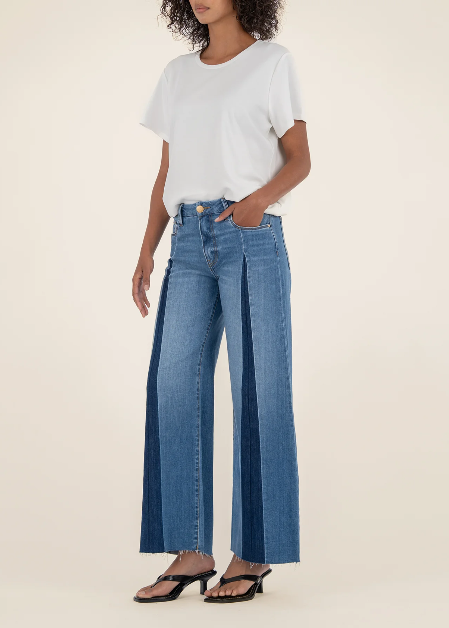 Meg High Rise Wide Leg Front Pleat - Holy w/Dk Base Wash